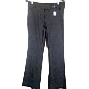 Womens Land & Sea Black Flat Front Dress Pants sz 8(33x32x7r)